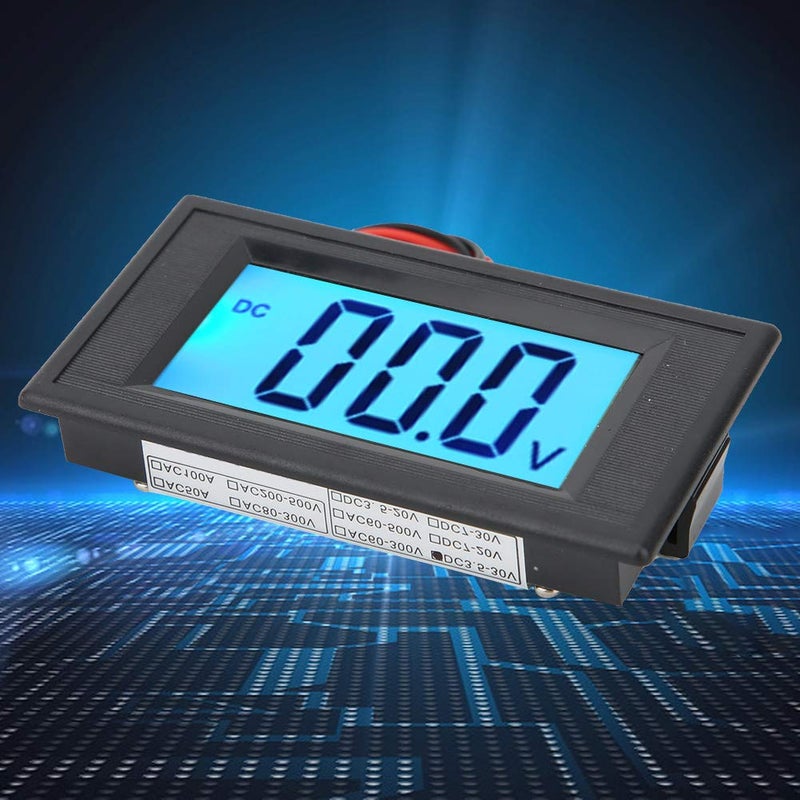مناسب للاستخدام الداخلي والخارجي شاشة LCD رقمية، مقياس جهد ثنائي الأسلاك، إضاءة خلفية زرقاء لسهولة القراءة (مغلق نصفياً DC7V-30V) جودة موثوقة متكرر جودة عالمية موفر للجهد أثناء الاستخدام - Image 5