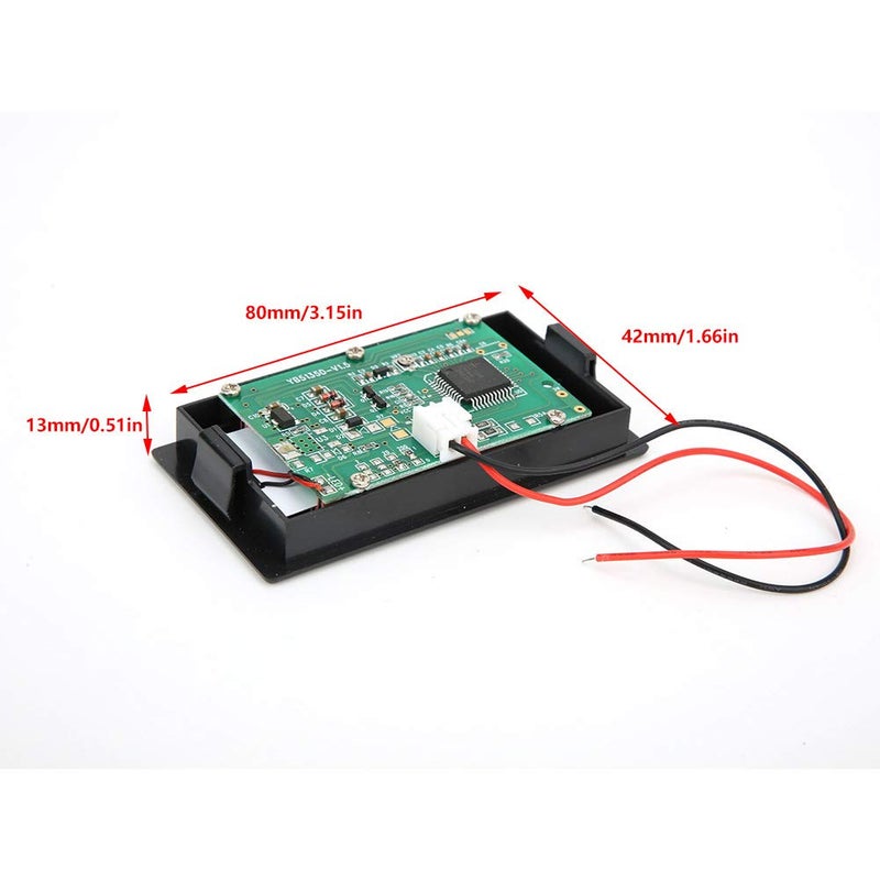 مناسب للاستخدام الداخلي والخارجي شاشة LCD رقمية، مقياس جهد ثنائي الأسلاك، إضاءة خلفية زرقاء لسهولة القراءة (مغلق نصفياً DC7V-30V) جودة موثوقة متكرر جودة عالمية موفر للجهد أثناء الاستخدام - Image 2