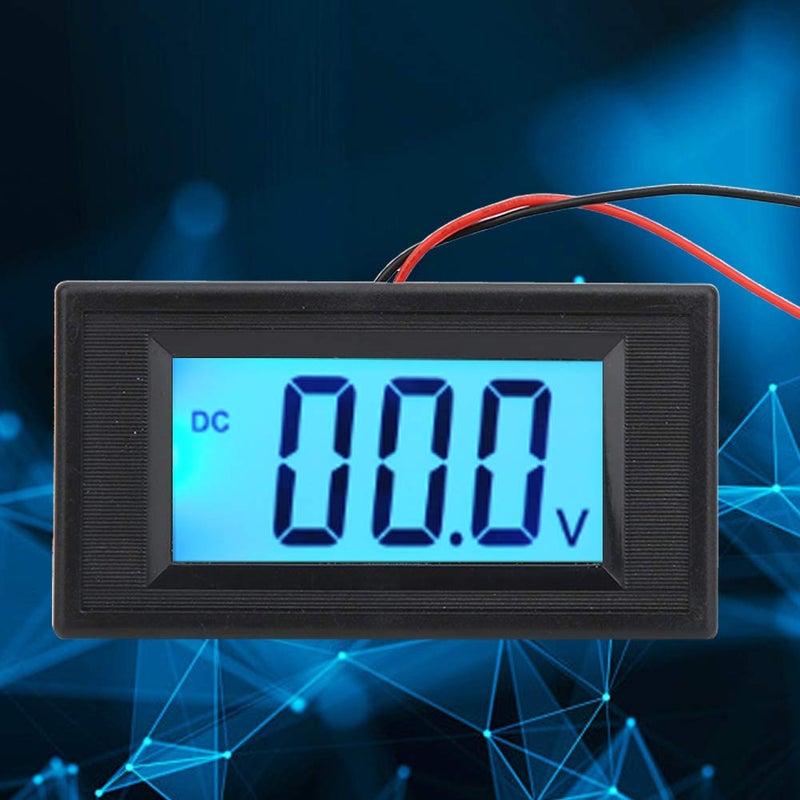 مناسب للاستخدام الداخلي والخارجي شاشة LCD رقمية، مقياس جهد ثنائي الأسلاك، إضاءة خلفية زرقاء لسهولة القراءة (مغلق نصفياً DC7V-30V) جودة موثوقة متكرر جودة عالمية موفر للجهد أثناء الاستخدام - Image 4