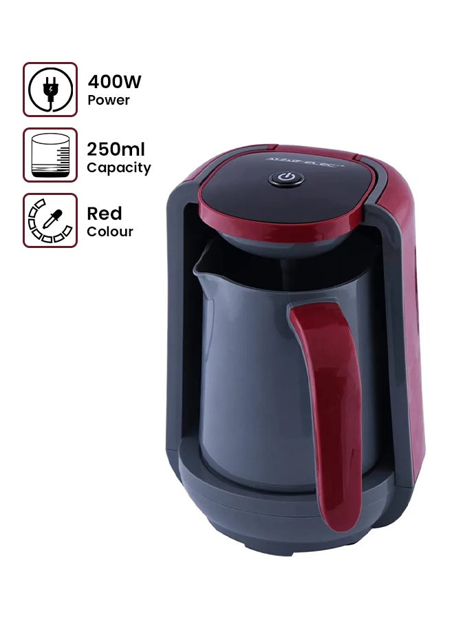 ALSAIF-ELEC Professional Fresh Turkish Coffee Machine 250 ml 400 W E03425 Red - Image 1