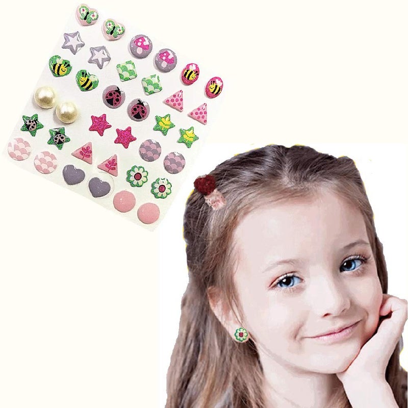 AUGSUN 240 Piece Sticker Earrings 3D Gems Girls Earrings Self-Adhesive Glitter Craft Crystal Stickers - Image 3