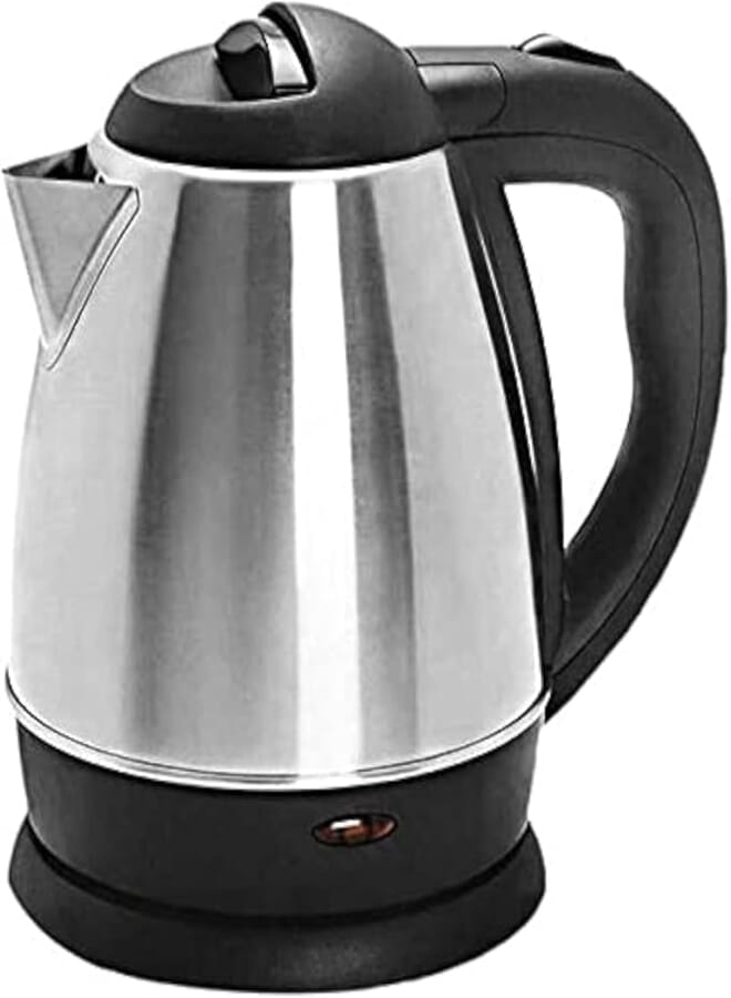 Flamngo FM3000 stainless steel electric kettle, 1.5 liters - silver