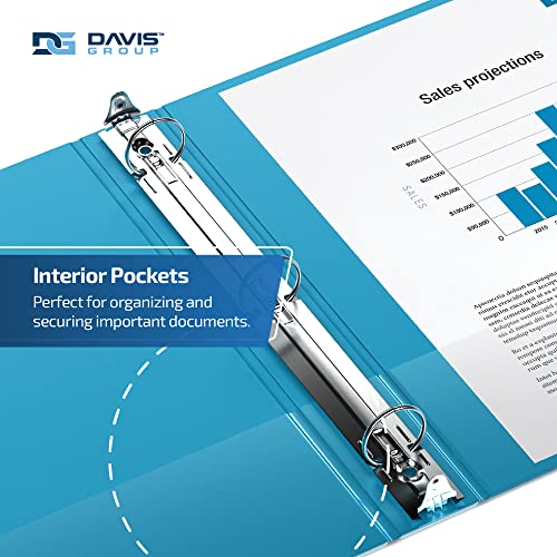 Davis Group Premium Economy 6-Pack 3-Ring Binders for School or Office, Round-Ring Binders, 1.5 Inch, Turquoise - Image 5