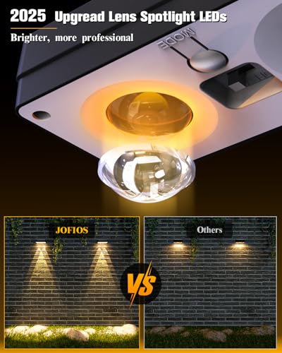 JOFIOS Solar Fence Lights 12 Pack, 50 Lumens Outdoor Fence Solar Lights with 12 Modes RGB Color Glow LED Solar Lights Outdoor Waterproof, Solar Lights for Patio, Backyard, Deck, Fence, Railing. - Image 3