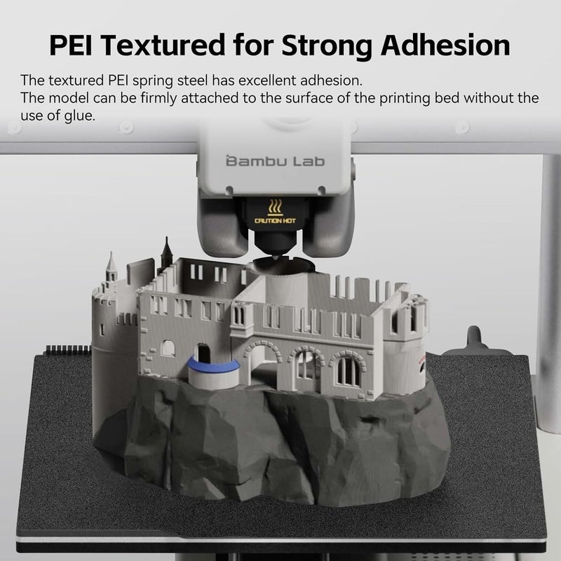 UniTak3D PEI Build Plate 184 * 184mm for Bambu Lab A1 Mini Upgrade Spring Steel Printer Platforms Flexible Smooth/Textured PEI Sheet Compatible with Bambu Lab A1 Mini 3D Printers - Image 5