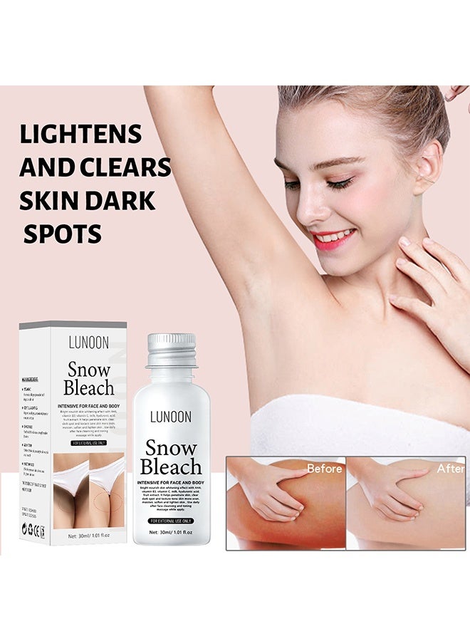 LUNOON Snow Bleach For  Part Underarm  Face And Body Skin Lightening Bleaching Cream For  Areas Brightening 30ML. - Image 3