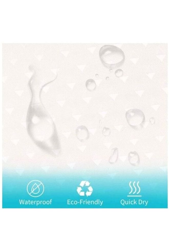 Waterproof Polyester Shower Curtain With 12 Hooks 180*180CM