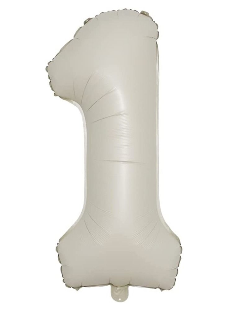 40 Inch Cream Number Balloon 1
