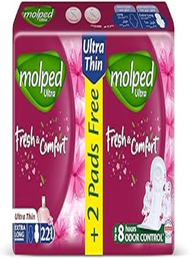 Molped - Molped Ultra - Fresh & Comfort - Eco Pack - Extra Long - 22 Pads - Image 1