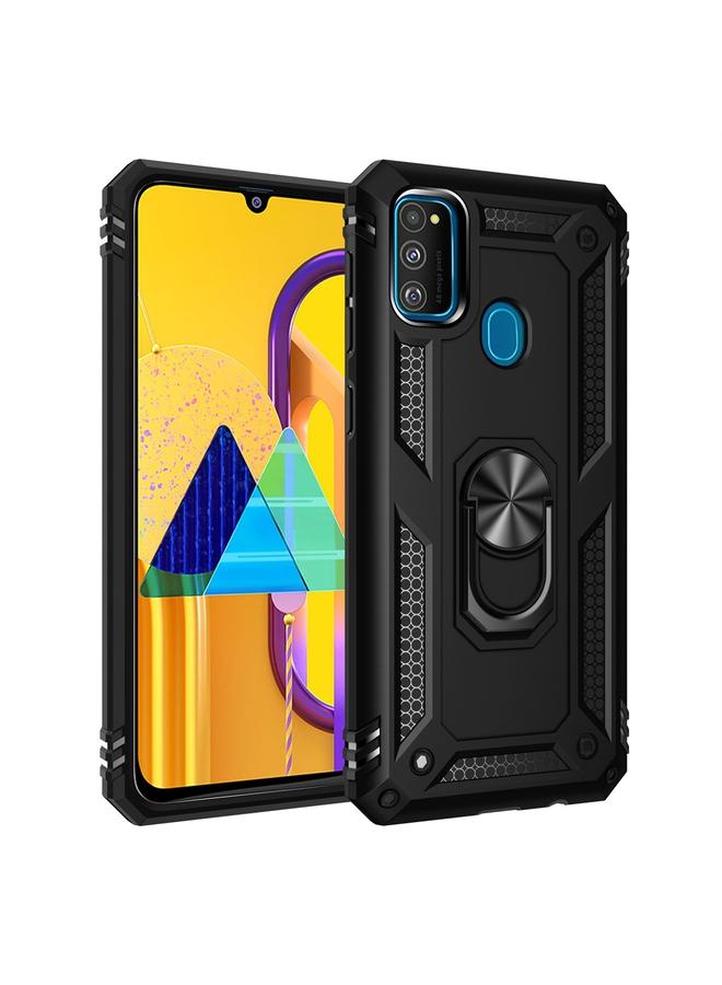S-TOP Case For Galaxy M30s Armor Shockproof TPU + PC Protective Case with 360 Degree Rotation Holder - Image 1