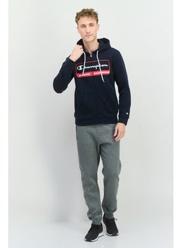 Champion Men Sportswear Fit Long Sleeves Outdoor Sweatshirt, Navy  - Image 4