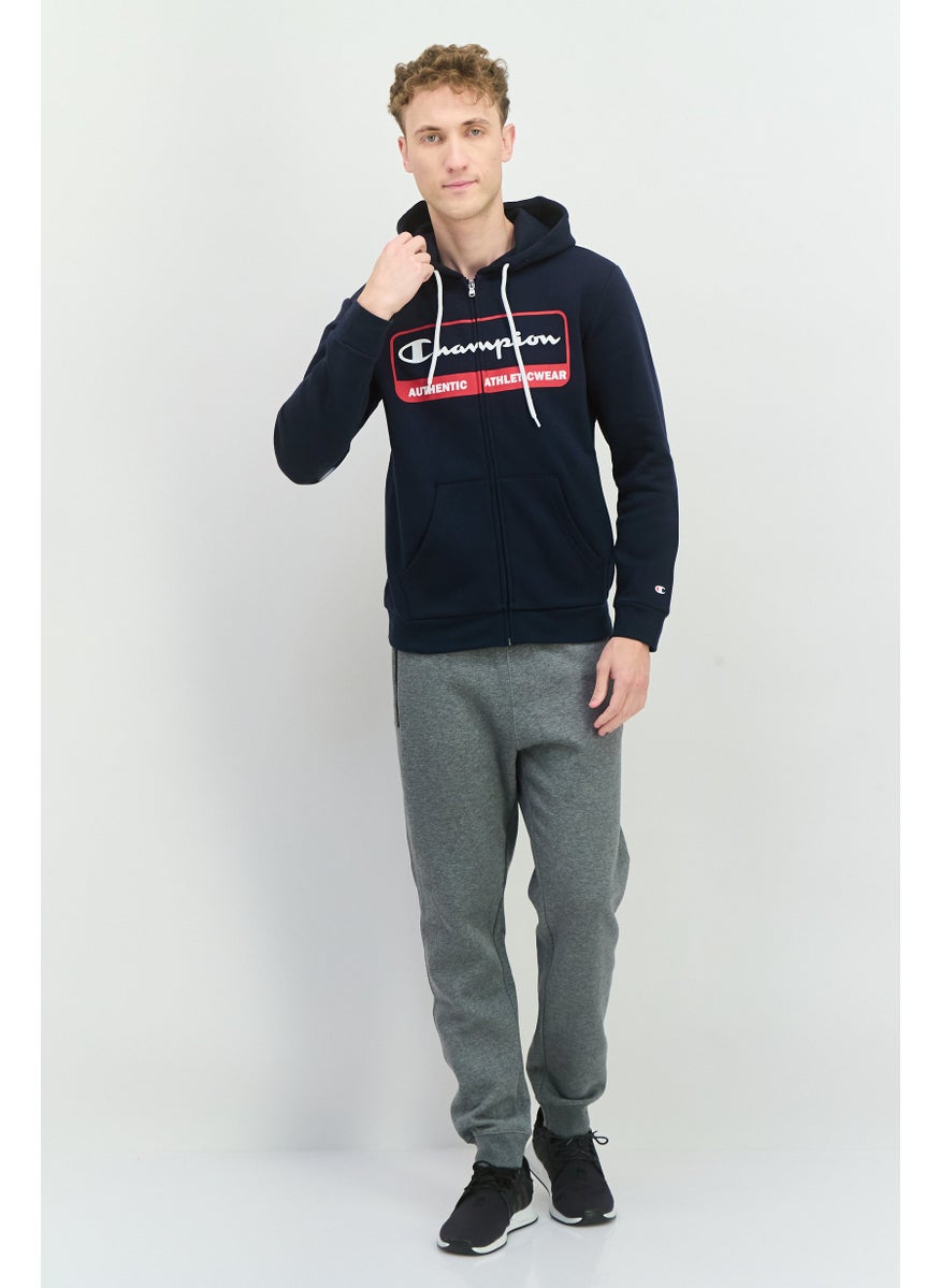 Champion Men Sportswear Fit Long Sleeves Outdoor Sweatshirt, Navy  - Image 4