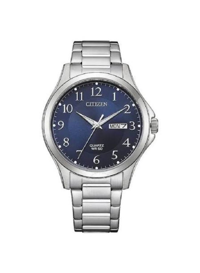 Citizen Quartz Blue Dial Men's Watch with Stainless Steel Bracelet BF2021-82L - Image 1