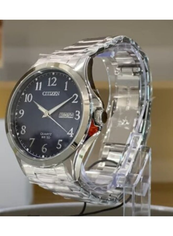 Citizen Quartz Blue Dial Men's Watch with Stainless Steel Bracelet BF2021-82L - Image 2