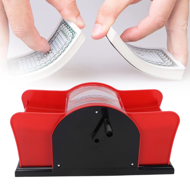 Manual Card Shuffler 9.1 x 4.3 x 4.3in Silent Design - Durable Plastic Poker Shuffler for Family Games - Image 5