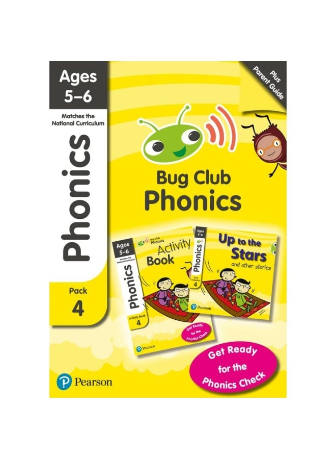 Phonics - Learn at Home Pack 4 (Bug Club), Phonics Sets 10-12 for ages 5-6 (Six stories + Parent Guide + Activity Book) - Image 1