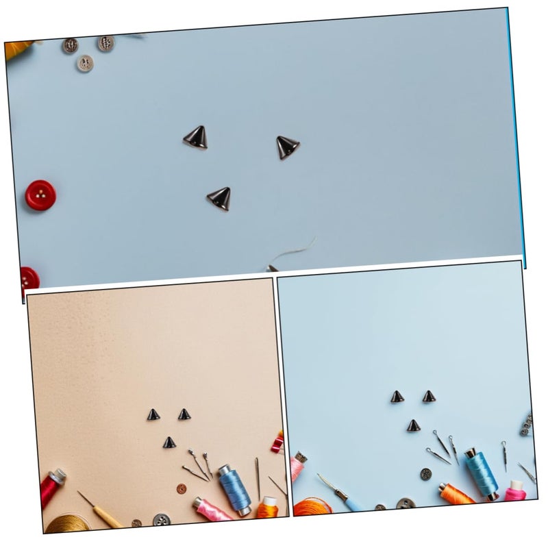 200Pcs DIY Punk Clothing Decoration Metal Rivet Spike Studs Beads For Shoes Jacket - Image 4