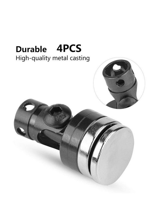 Dilwe 4Pcs Body Post Mount Aluminum Magnetic Invisible Body Post Mount For Scx10 4Wd 1:10 Rc Car(Black) - Image 3