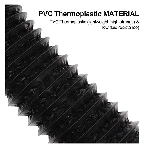 APACALI 3Inch Flexible Ducting Hose 16.5 feet Black Aluminum Ducting Dryer Vent Hose with 2 Screw Clamps for Heating Ventilation Air Conditioning (HVAC), Boat Blower, Exhaust Grow Tents - Image 4