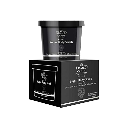 BRYAN  CANDY Bryan & Candy NewYork Lion Series Lemon Thyme & Spearmint Sugar Body Scrub with Argan Oil to Remove Dead Skin Cells for Glowing Skin - 100 gm - Image 1