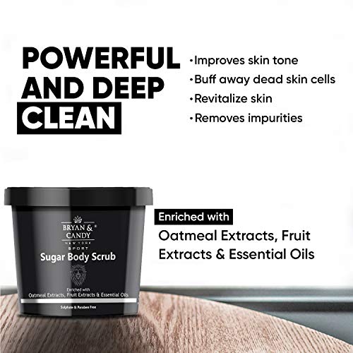 BRYAN  CANDY Bryan & Candy NewYork Lion Series Lemon Thyme & Spearmint Sugar Body Scrub with Argan Oil to Remove Dead Skin Cells for Glowing Skin - 100 gm - Image 2