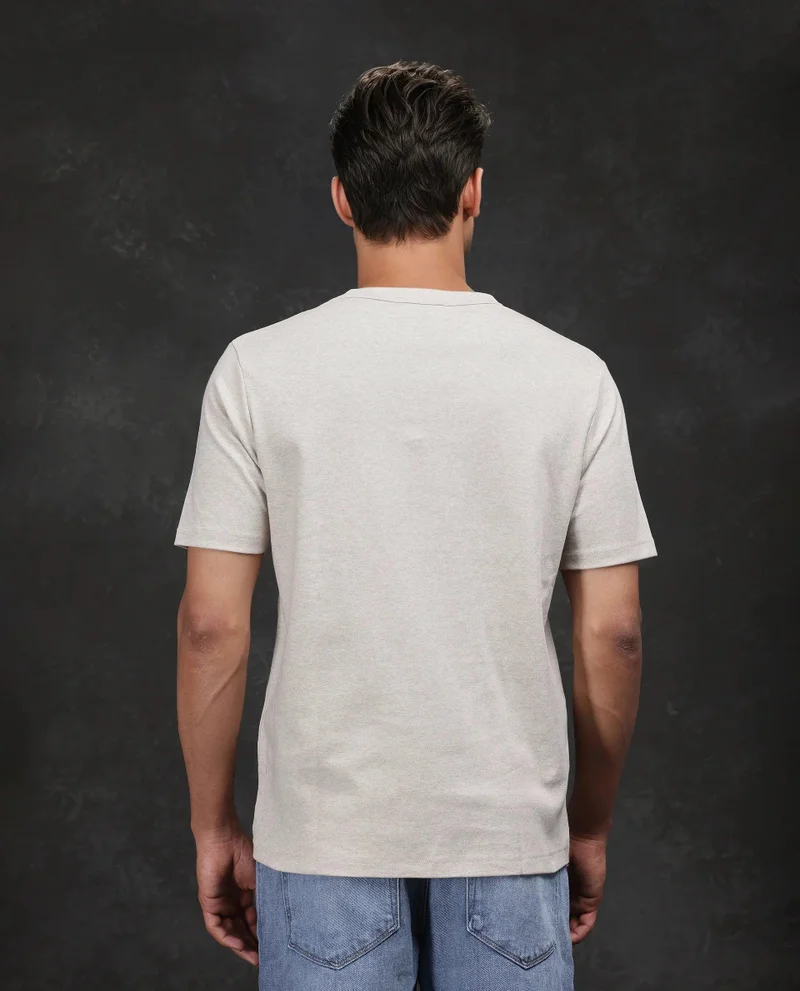 Rare Rabbit Men's Cotton Solid T-Shirt
