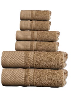 Sharpdo 6-Piece Cotton Gift Towel and Bath Towel Set, 2 Hand Towels + 2 Towels + 2 Bath Towels, Soft and Skin-Friendly Cotton Towel  - Image 1