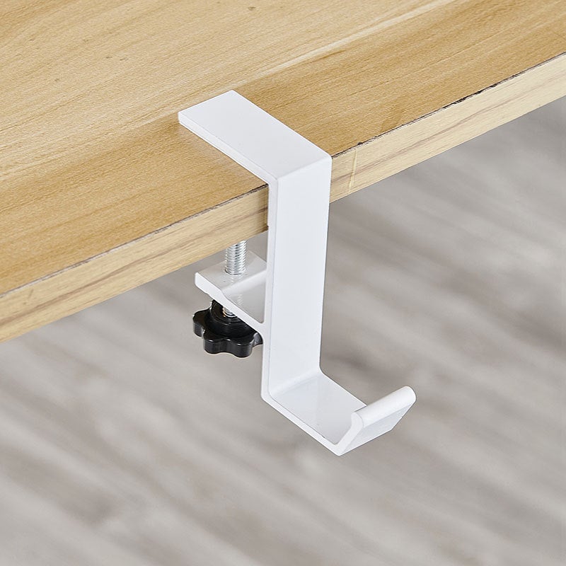 Student Desk Side Bag Hook Organizer [white]-ejector rod single hook 