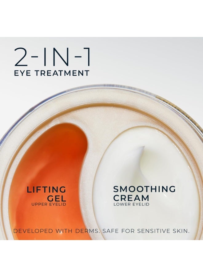 RoC كريم العين المزدوج من روك ديرم كوركشن مع ريتينول متقدم + ببتيدات للعيون المنتفخة والهالات السوداء، (0.68 أونصة) مع عينة كريم العين بالريتينول - Image 2