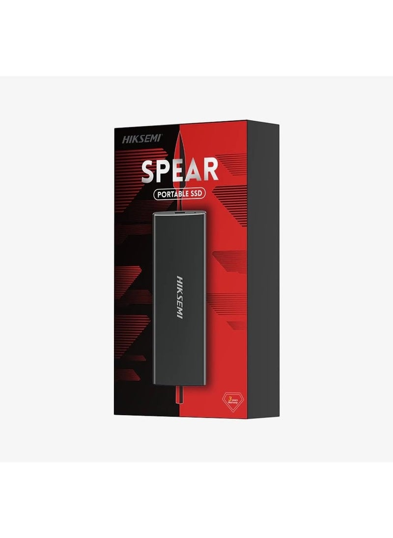 هيكسيمي - هارد SSD خارجي 256 جيجابايت/USB 3.1 ، نوع سي، سرعة قراءة تصل إلى 450 ميجابايت/ثانية، سرعة كتابة 400 ميجابايت/ثانية، - Image 1