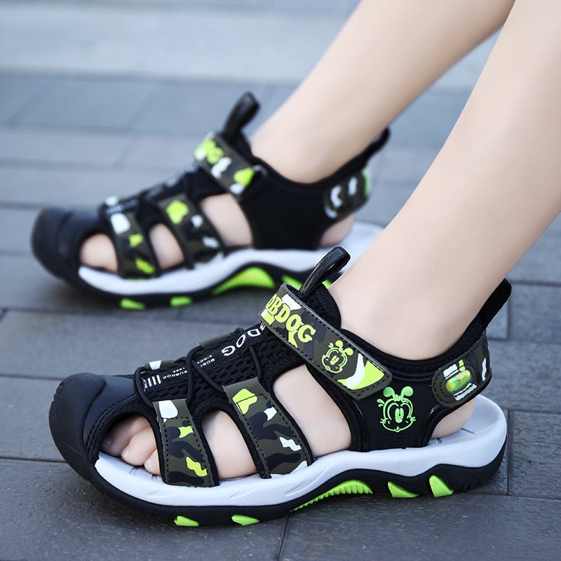 Babu Bean Boys Sandals Baotou Soft-Soled Boys Outdoor Beach Shoes Summer Primary School Students' Sneaker Non-Slip Sandals - Image 5