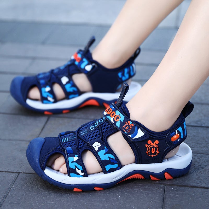 Babu Bean Boys Sandals Baotou Soft-Soled Boys Outdoor Beach Shoes Summer Primary School Students' Sneaker Non-Slip Sandals - Image 3