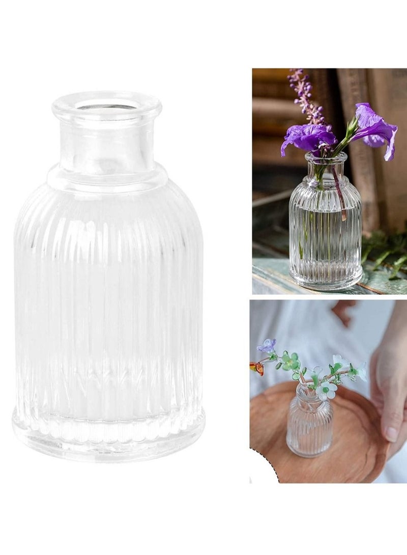 Captaintech Glass Flower Vase,  Modern Glass Vase Crystal Glass Bottle Roman Bottle Aromatherapy Bottle Decorative Centerpiece Vase Desktop Decoration for Home Office Wedding - Image 1