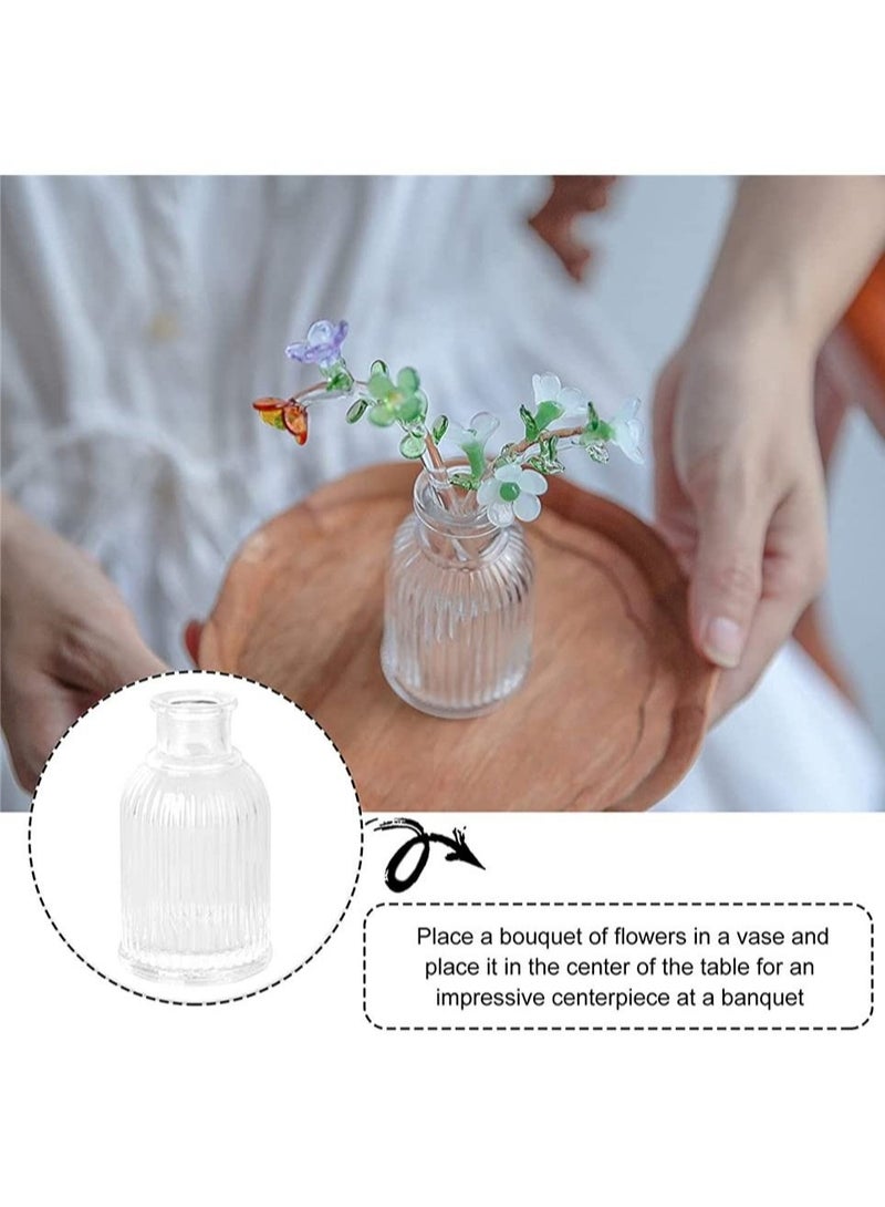 Captaintech Glass Flower Vase,  Modern Glass Vase Crystal Glass Bottle Roman Bottle Aromatherapy Bottle Decorative Centerpiece Vase Desktop Decoration for Home Office Wedding - Image 3