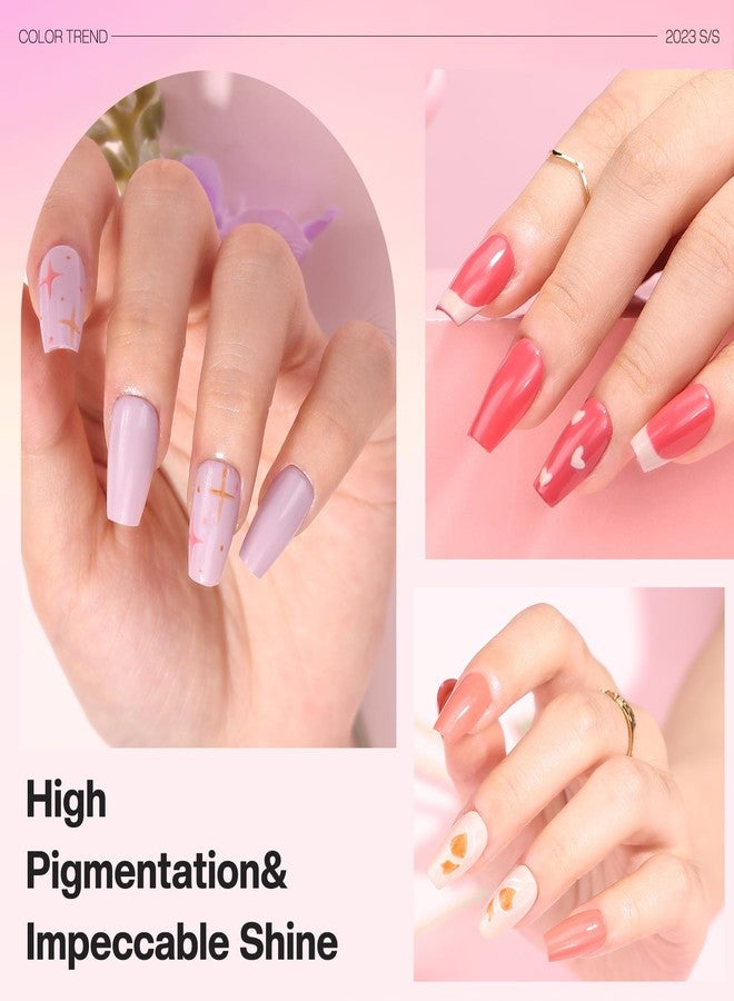 Morovan Fingernail Nail Polish Set: Hot Pink Nail Polish Kit Air Quick Dry Regular Finger Nail Polish Pack for Women Gift Holiday - Image 5