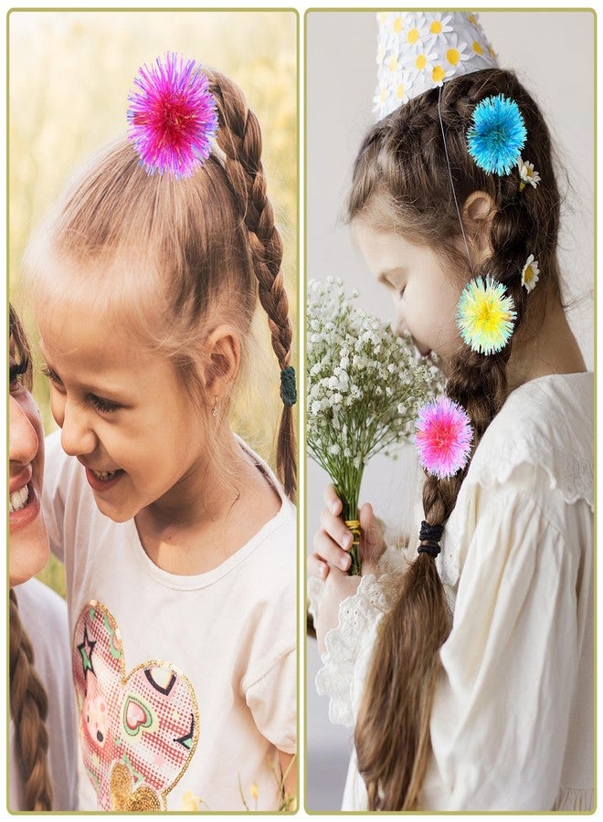 HLTOO 12PCS Hair Clips for Girls, Cute Ball Shape Headband Barrettes, Hair Accessories with Alligator Clips, for Women and Girls Hair Styling Accessories, 6 Colors - Image 4