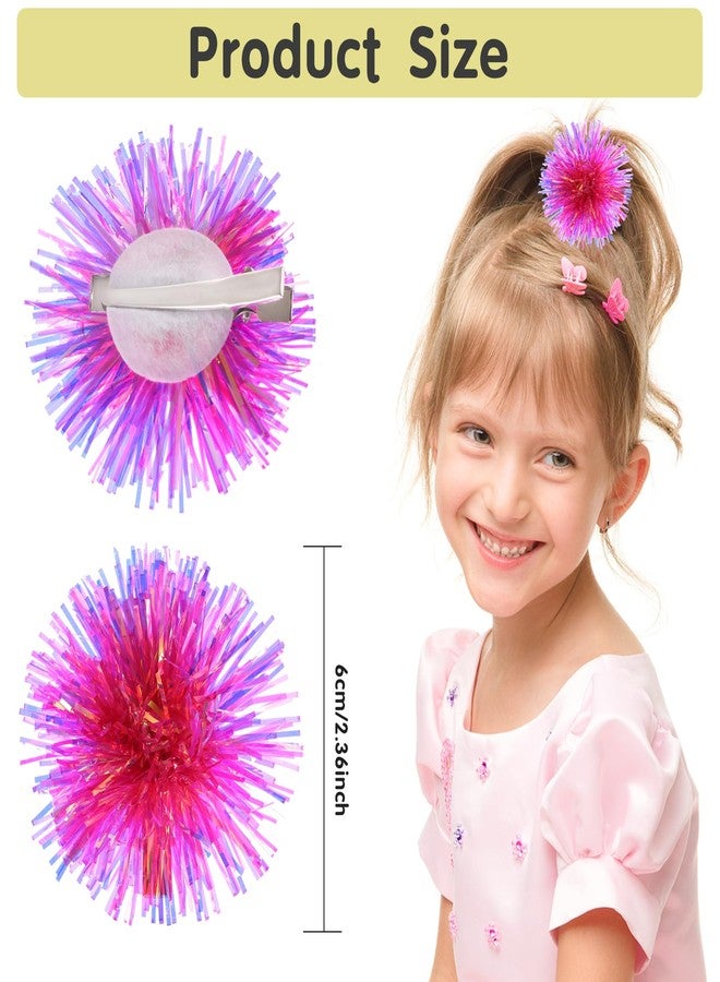 HLTOO 12PCS Hair Clips for Girls, Cute Ball Shape Headband Barrettes, Hair Accessories with Alligator Clips, for Women and Girls Hair Styling Accessories, 6 Colors - Image 2