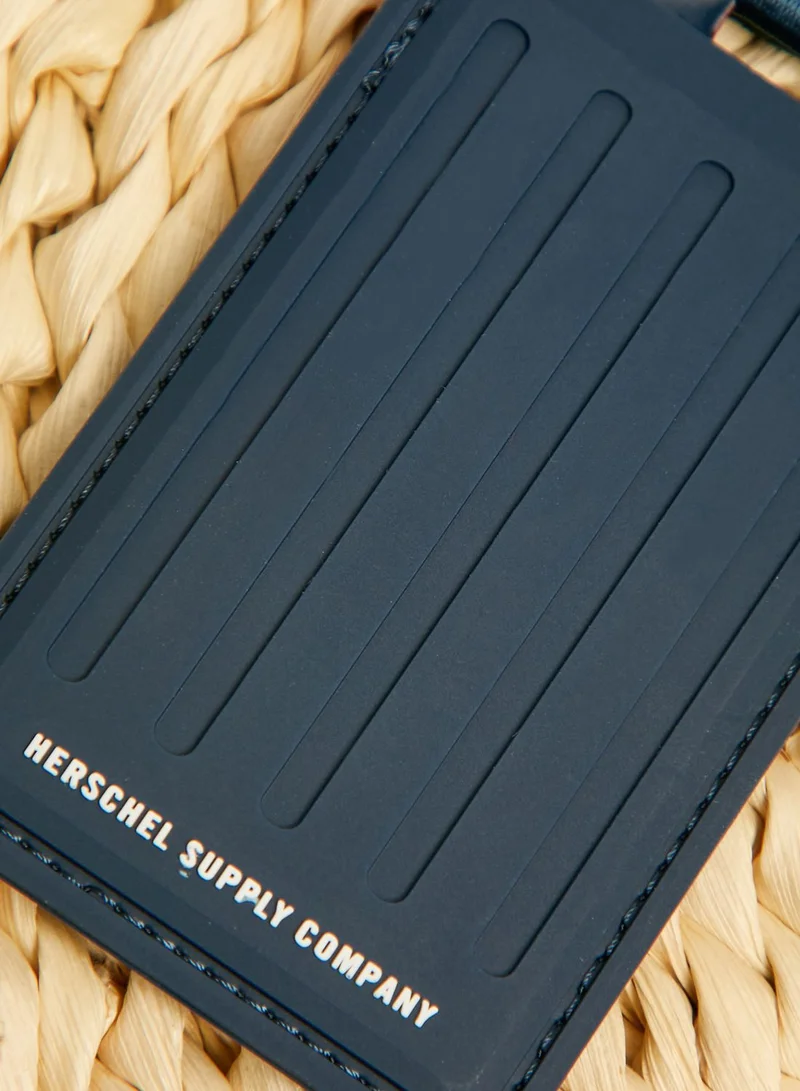 Herschel Navy Red Rubber Luggage Tag