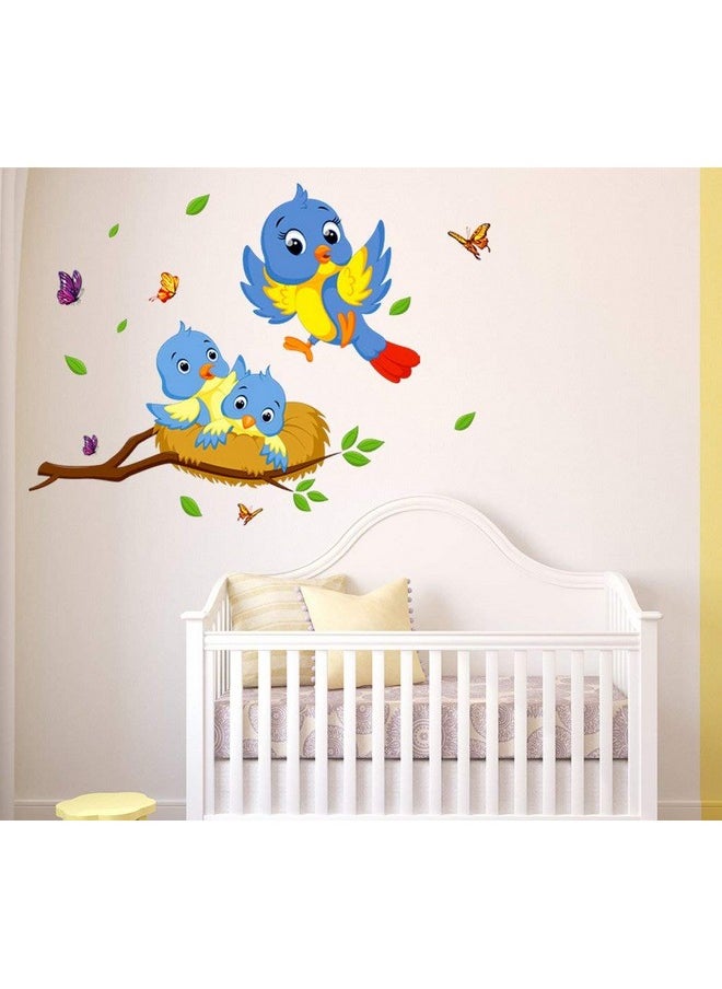 Decals Design Decals Design 'Happy Birds Family' Wall Decal (PVC Vinyl, 60 cm x 45 cm x 60 cm, Multicolour)  - Image 2