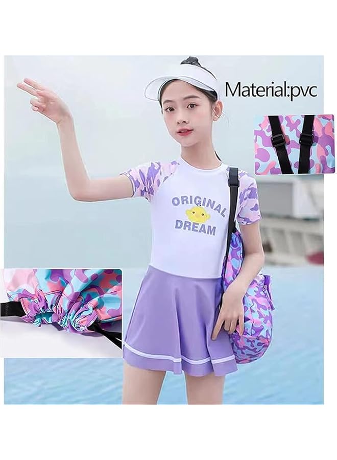 PROMASS Swimming Backpack For Kids, Dry And Wet Separation Waterproof Storage Bag Portable Drawstring Backpack For Gym Sports Beach Pool Gear Bag - Image 2