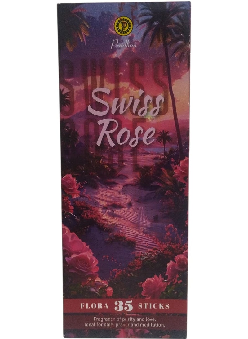 PRADHAN Swiss Rose Incense Sticks - Flora 35 Sticks - Image 2