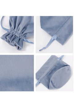 Generic Blue Favour Leather Drawstring Velvet Candy Packaging Box Bag with Bowknot  - Image 2