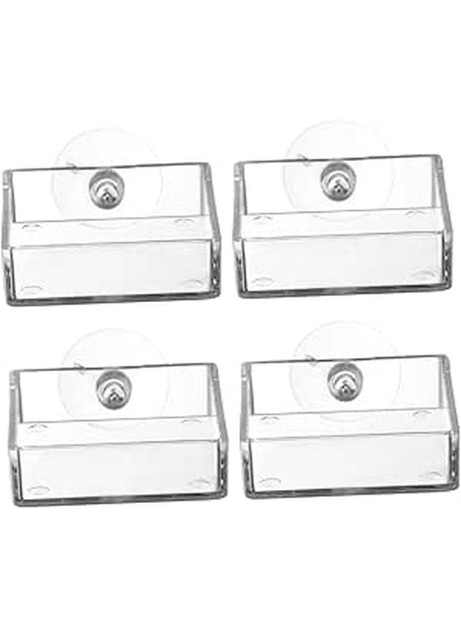 4pcs Fish Feeder Bowl With Suction Cup For Shrimp Tank Compact Feeding Tray Easy Install Clean - Image 1