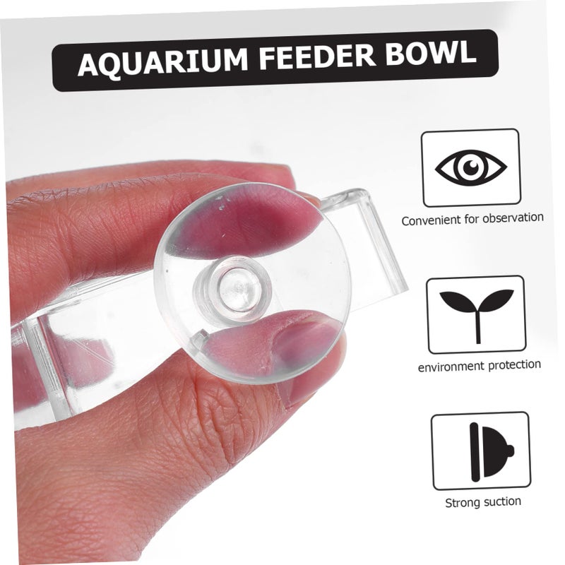 4pcs Fish Feeder Bowl With Suction Cup For Shrimp Tank Compact Feeding Tray Easy Install Clean - Image 3