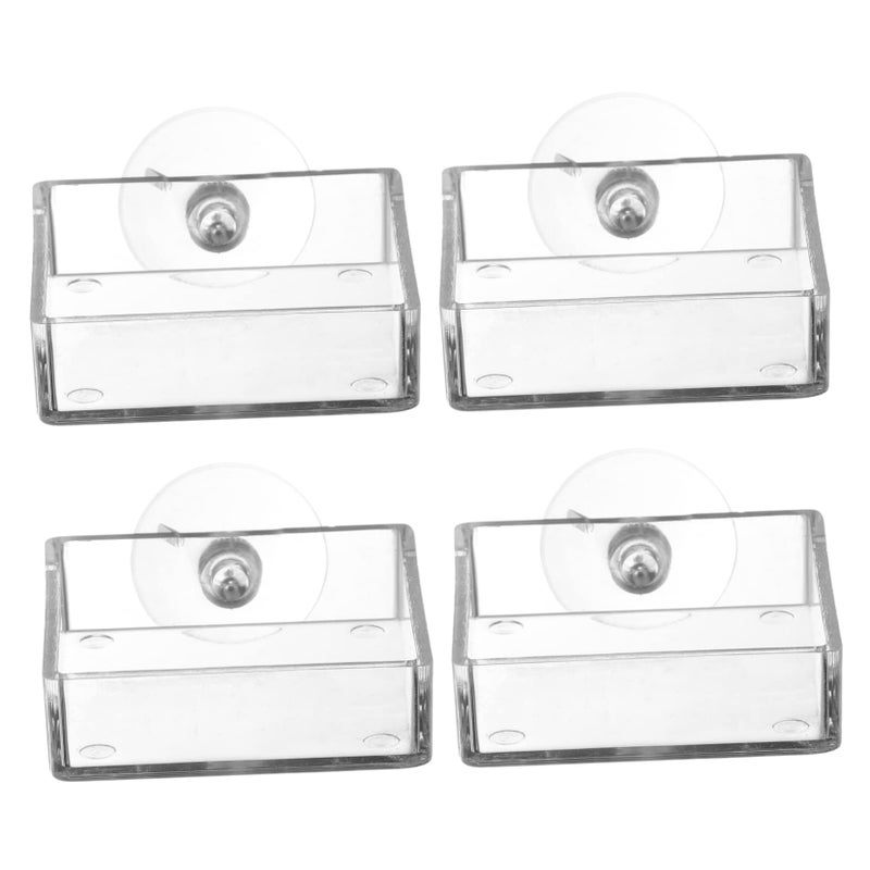 4pcs Fish Feeder Bowl With Suction Cup For Shrimp Tank Compact Feeding Tray Easy Install Clean - Image 2