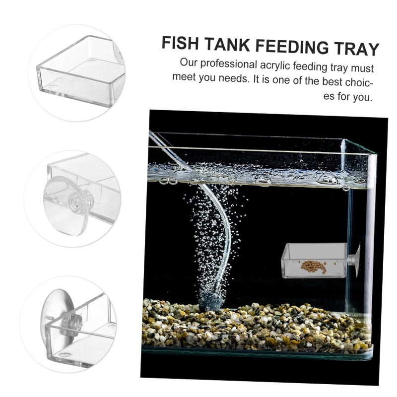 4pcs Fish Feeder Bowl With Suction Cup For Shrimp Tank Compact Feeding Tray Easy Install Clean - Image 5