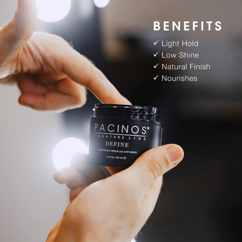 Pacinos Define Signature Light Hold Hair Cream - Firm Hold Water Soluble Styling Cream 2 oz - Image 2