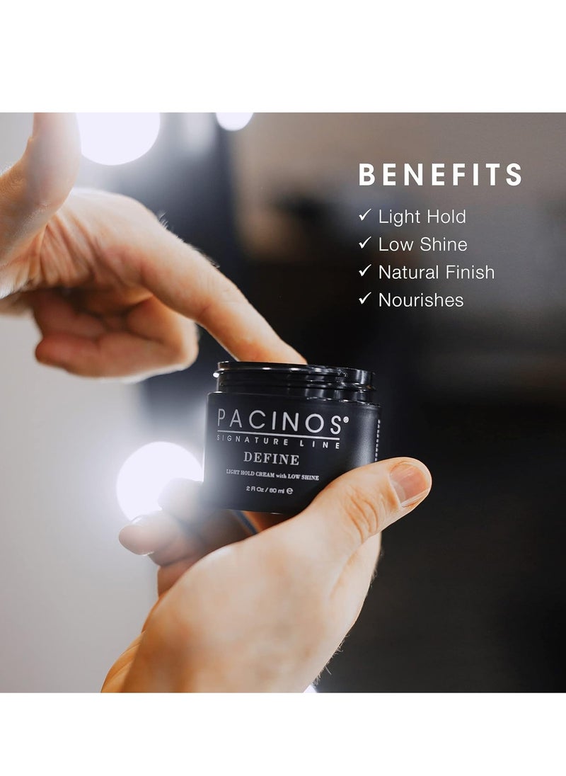 Pacinos Pacinos Define Signature Light Hold Hair Cream - Firm Hold Water Soluble Styling Cream 2 oz  - Image 3