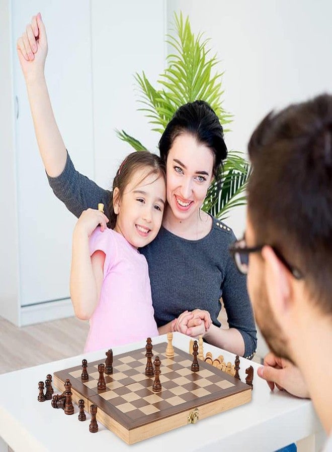 A1VK Wooden Handcrafted Chess Board | Foldable and Storage Chess Board (Multicolor) - Image 4
