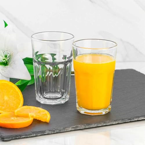 Mivana 500 ML Highball Glass Set of 6 Large Drinking Glasses Heavy Base Tumblers for Water, Juice and Cocktails, Iced Tea, Milkshake, Coke,Home, Everyday Use-Dishwasher Safe (Heavy 500 ML, Set of 6) - Image 2